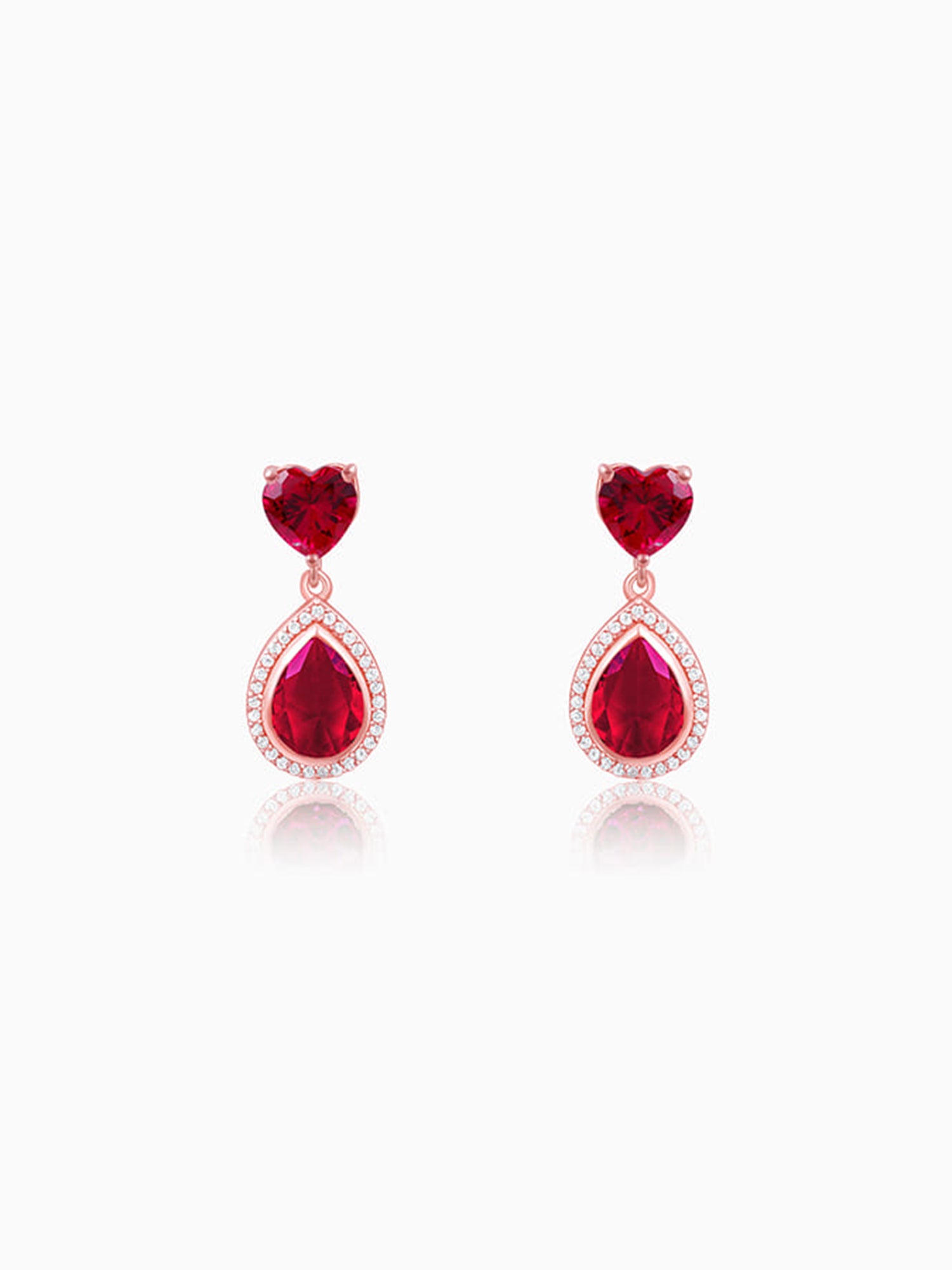Rose Gold Love in Pink Earrings