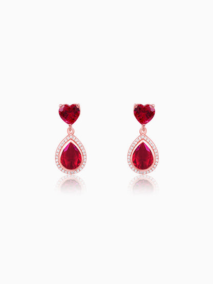 Rose Gold Love in Pink Earrings