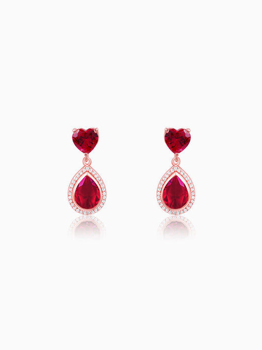 Rose Gold Love in Pink Earrings