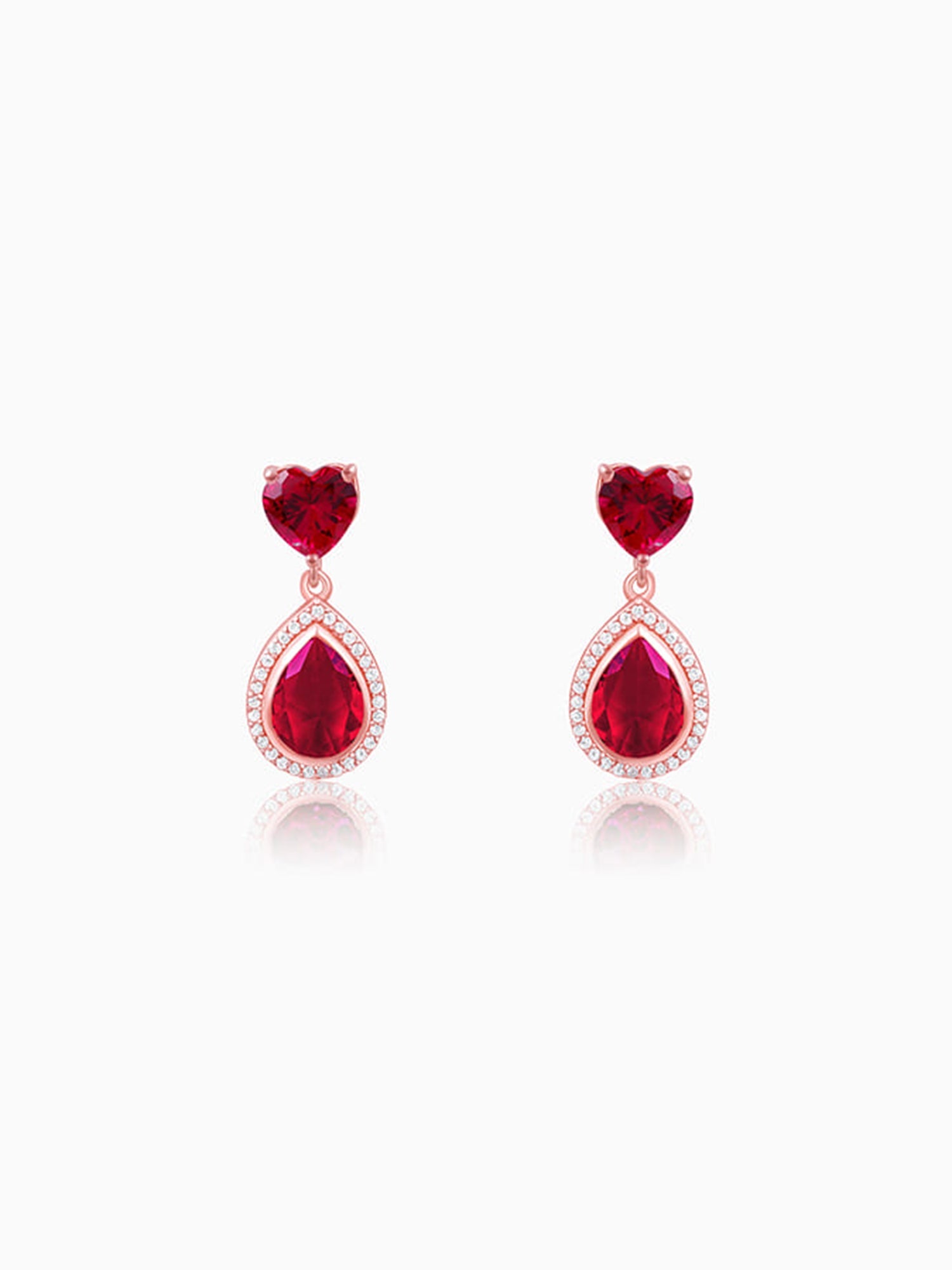 Rose Gold Love in Pink Earrings