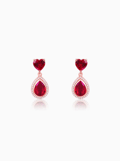 Rose Gold Love in Pink Earrings