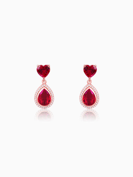 Rose Gold Love in Pink Earrings