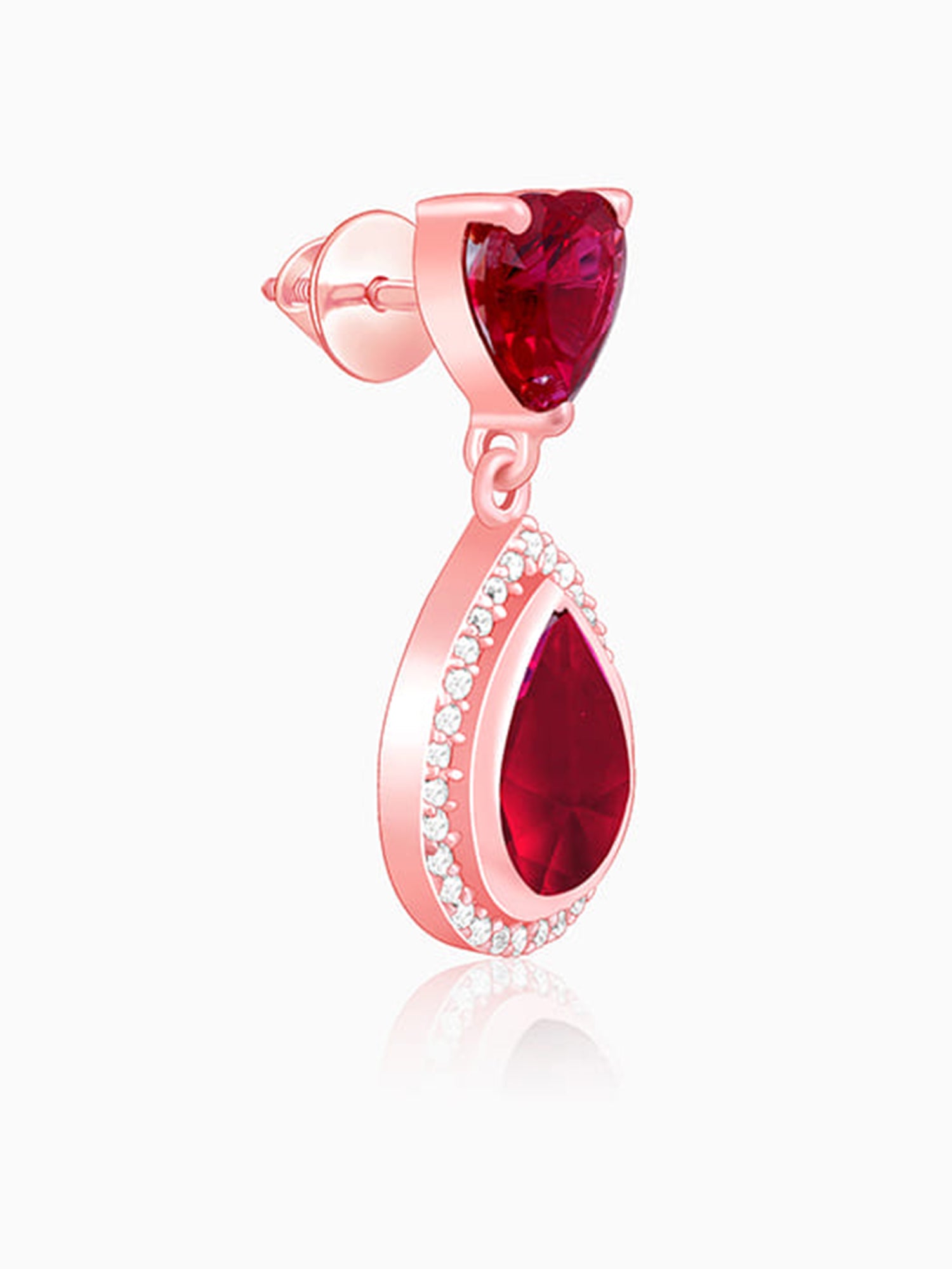 Rose Gold Love in Pink Earrings