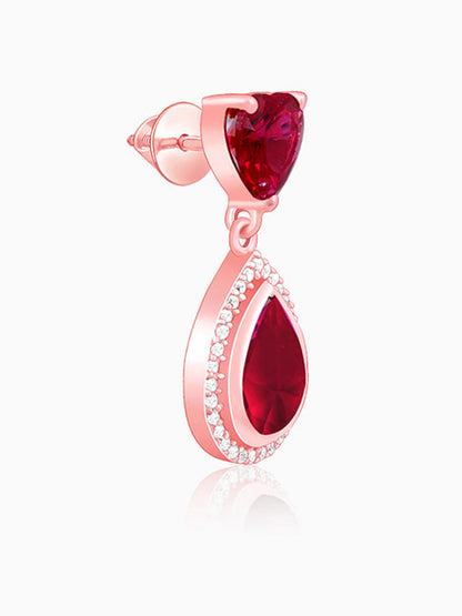 Rose Gold Love in Pink Earrings