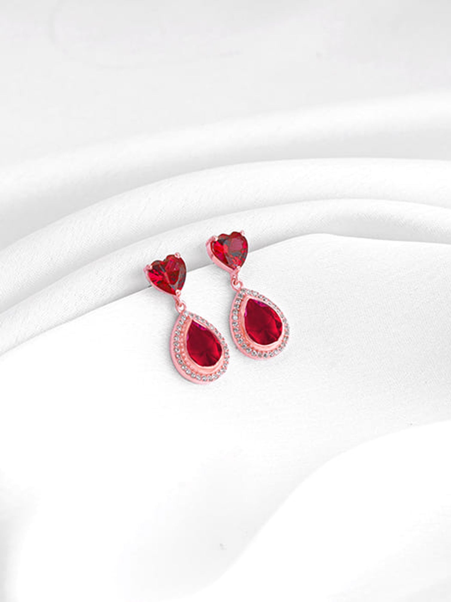Rose Gold Love in Pink Earrings