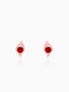 Rose Gold Falling Dew in Red Pendant With Link Chain