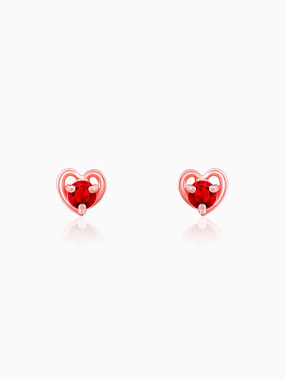 Rose Gold Cute Love Studs