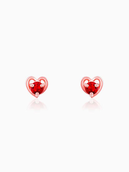 Rose Gold Cute Love Studs