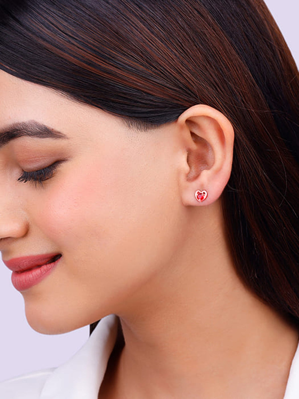 Rose Gold Cute Love Studs
