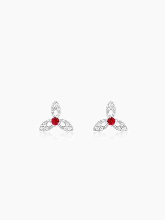 Silver Heart in Heart Earrings