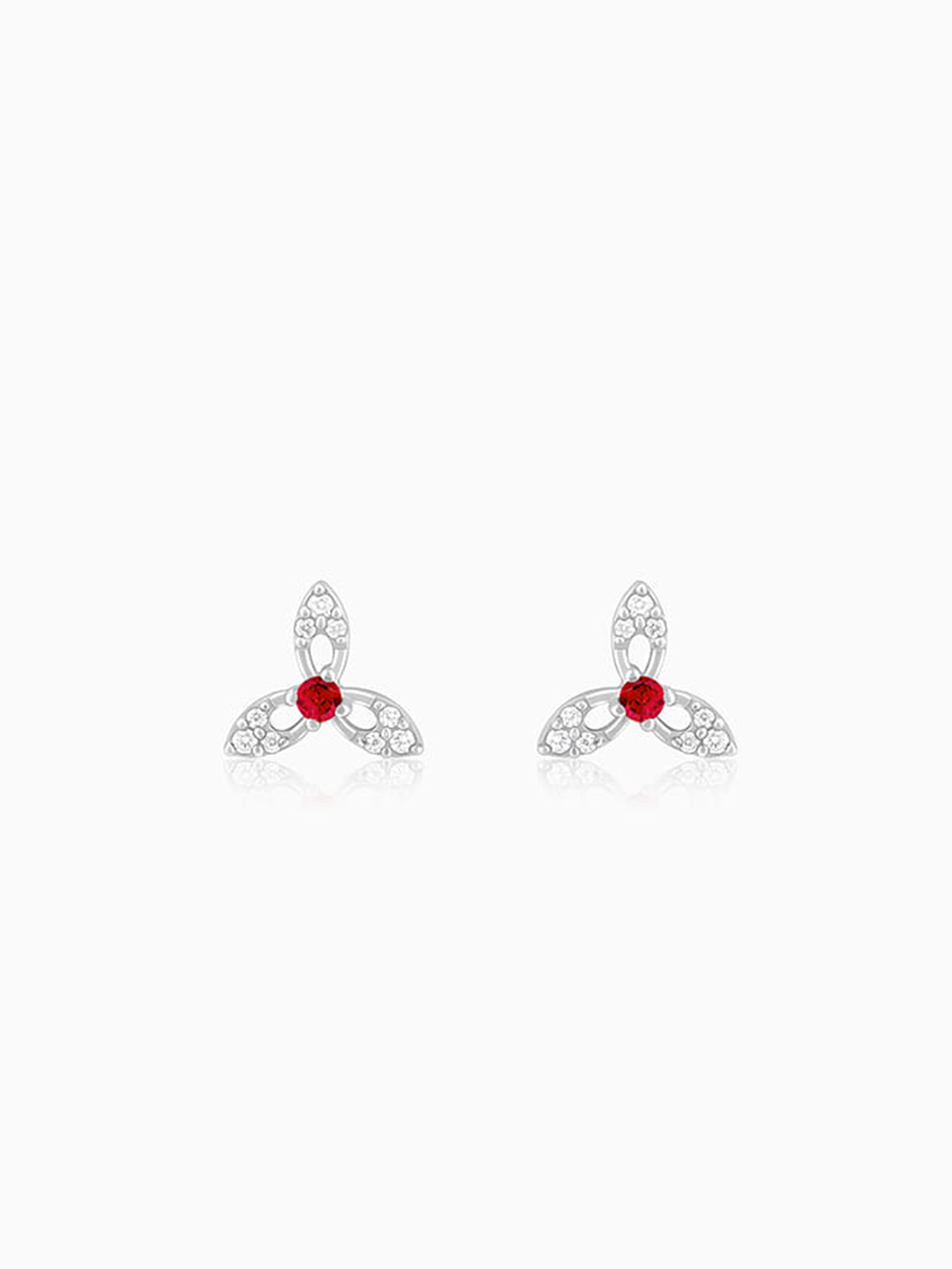 Silver Heart in Heart Earrings