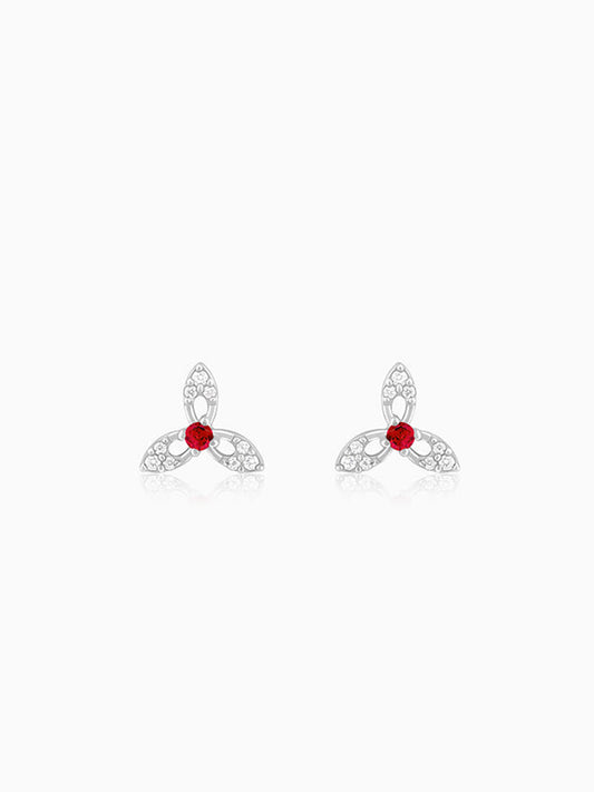 Silver Heart in Heart Earrings