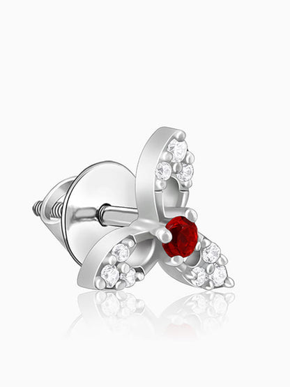 Silver Heart in Heart Earrings