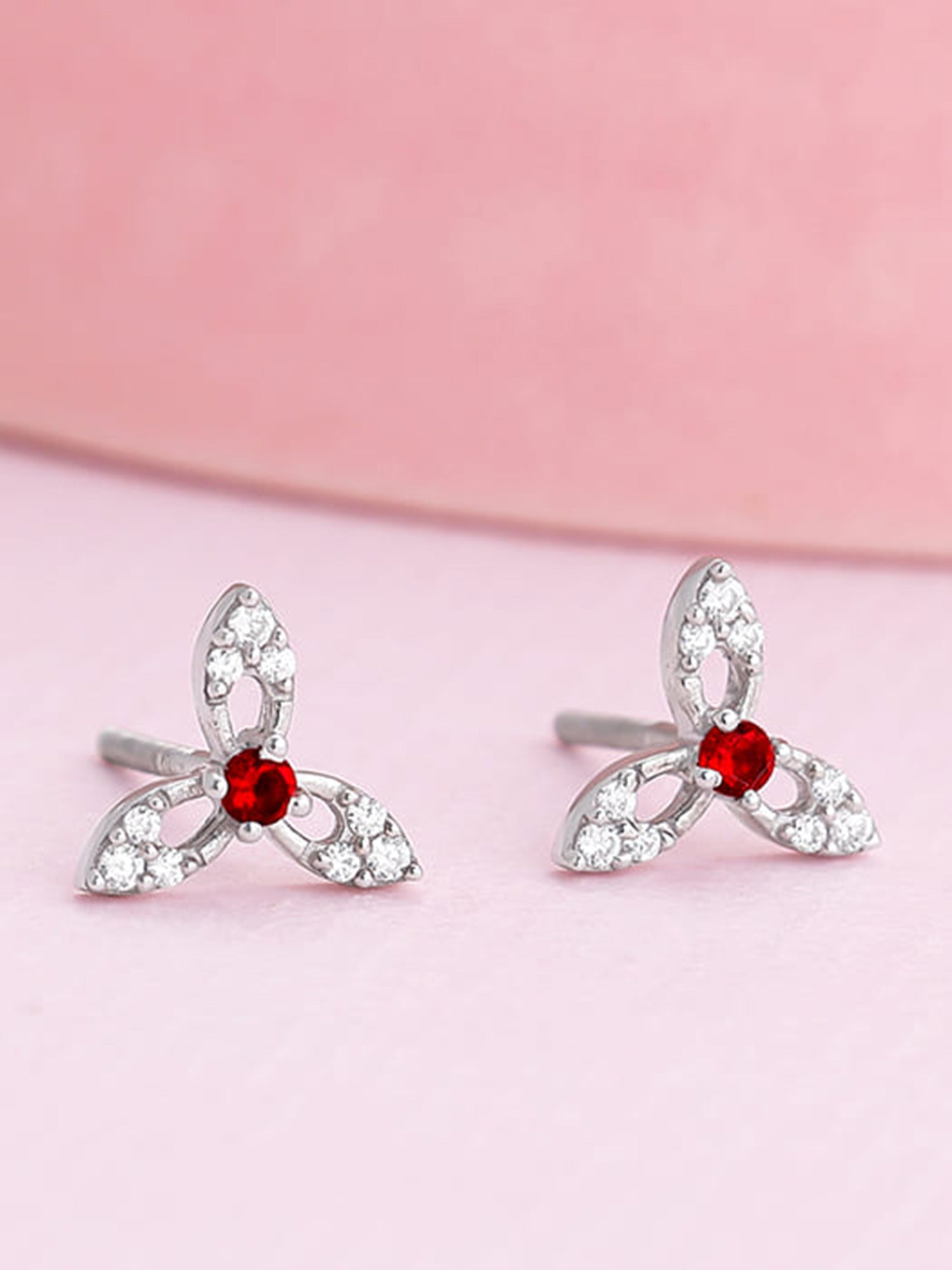 Silver Heart in Heart Earrings