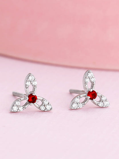 Silver Heart in Heart Earrings
