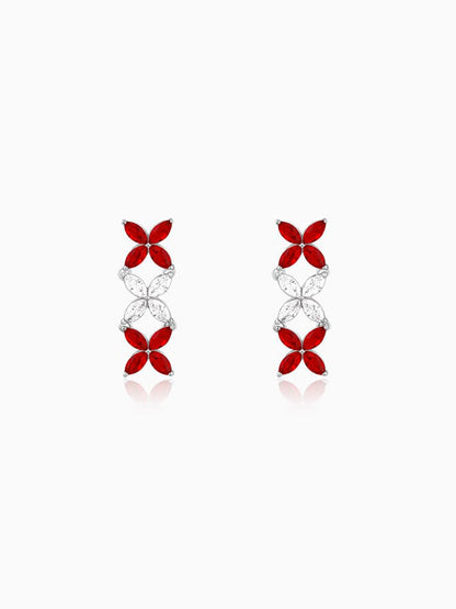Silver Criss Cross Love Earrings