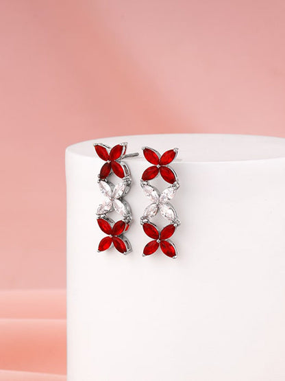 Silver Criss Cross Love Earrings