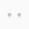 Silver Drizzle Drop Stud Earrings