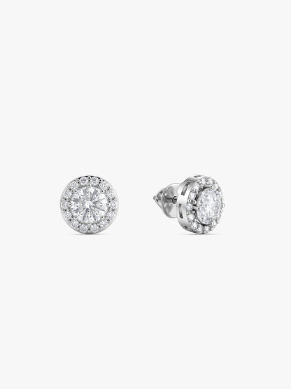 Silver Drizzle Drop Stud Earrings