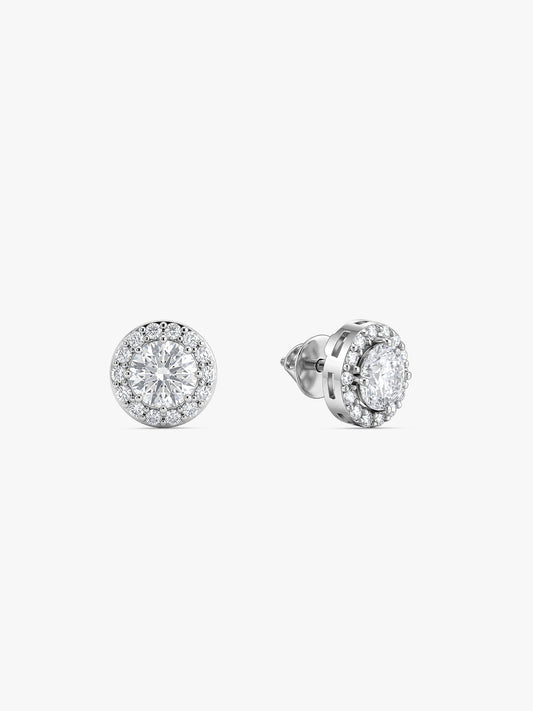 Silver Drizzle Drop Stud Earrings