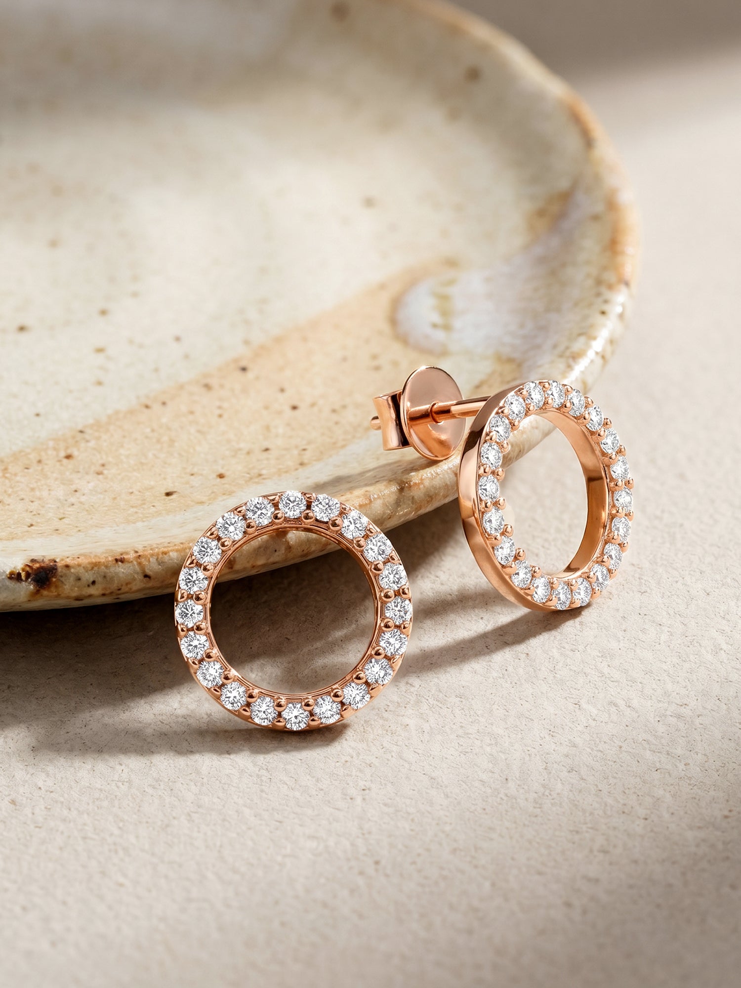 Rose Gold Connected for Life Earrings