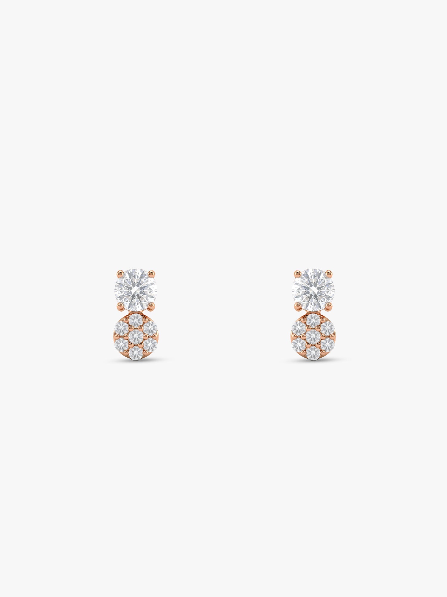 Rose Gold Zirconia Elegance Earrings