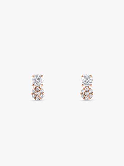 Rose Gold Zirconia Elegance Earrings