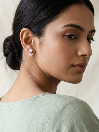 Rose Gold Zirconia Elegance Earrings