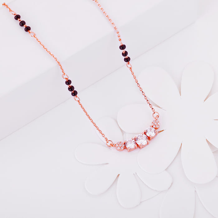 Godavari Handmade Goldtone Silver Mangalsutra