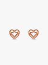 Rose Gold Infinite Love In Heart Earrings