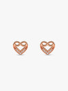 Rose Gold Infinite Love In Heart Earrings