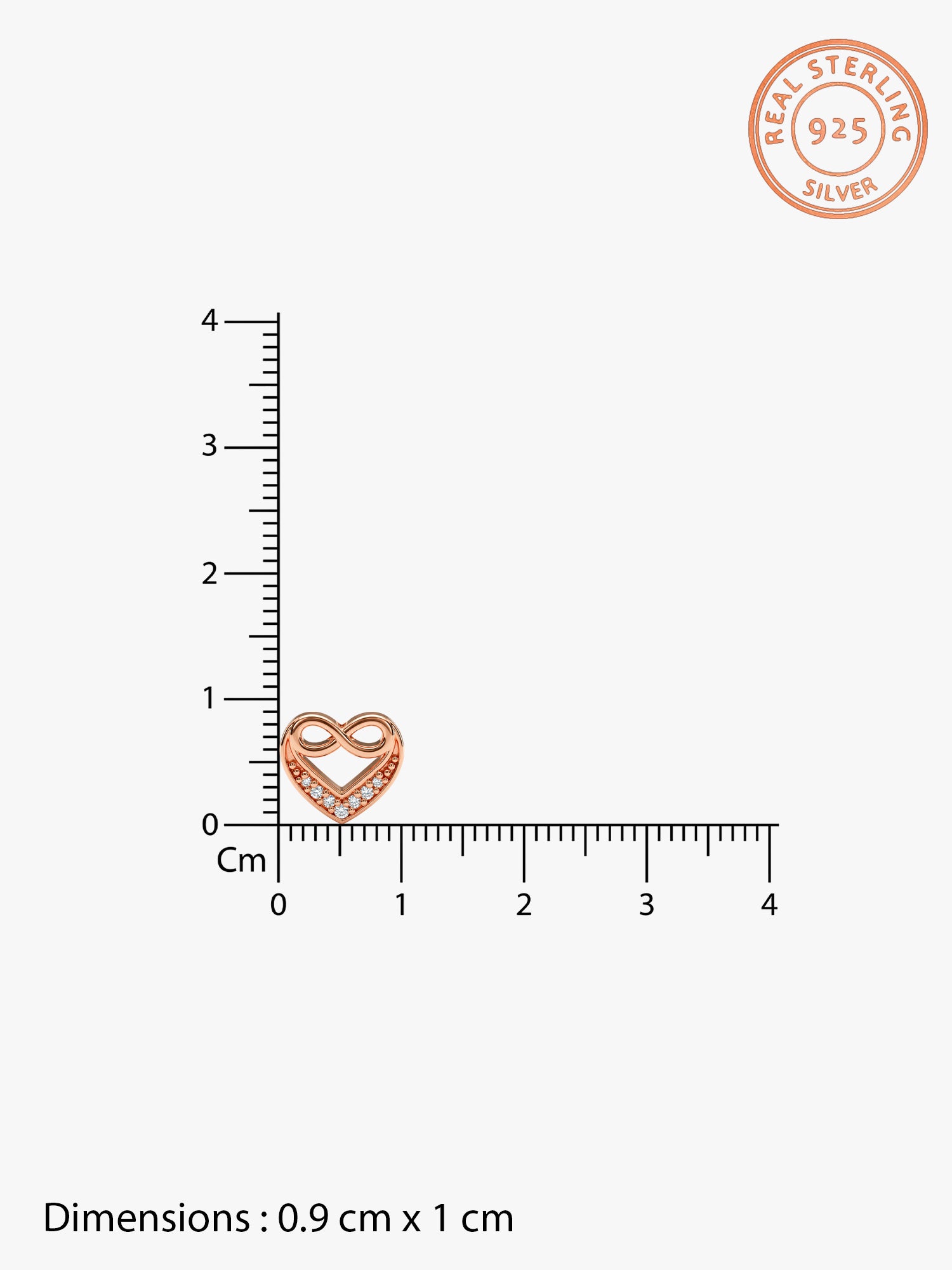 Rose Gold Infinite Love In Heart Earrings