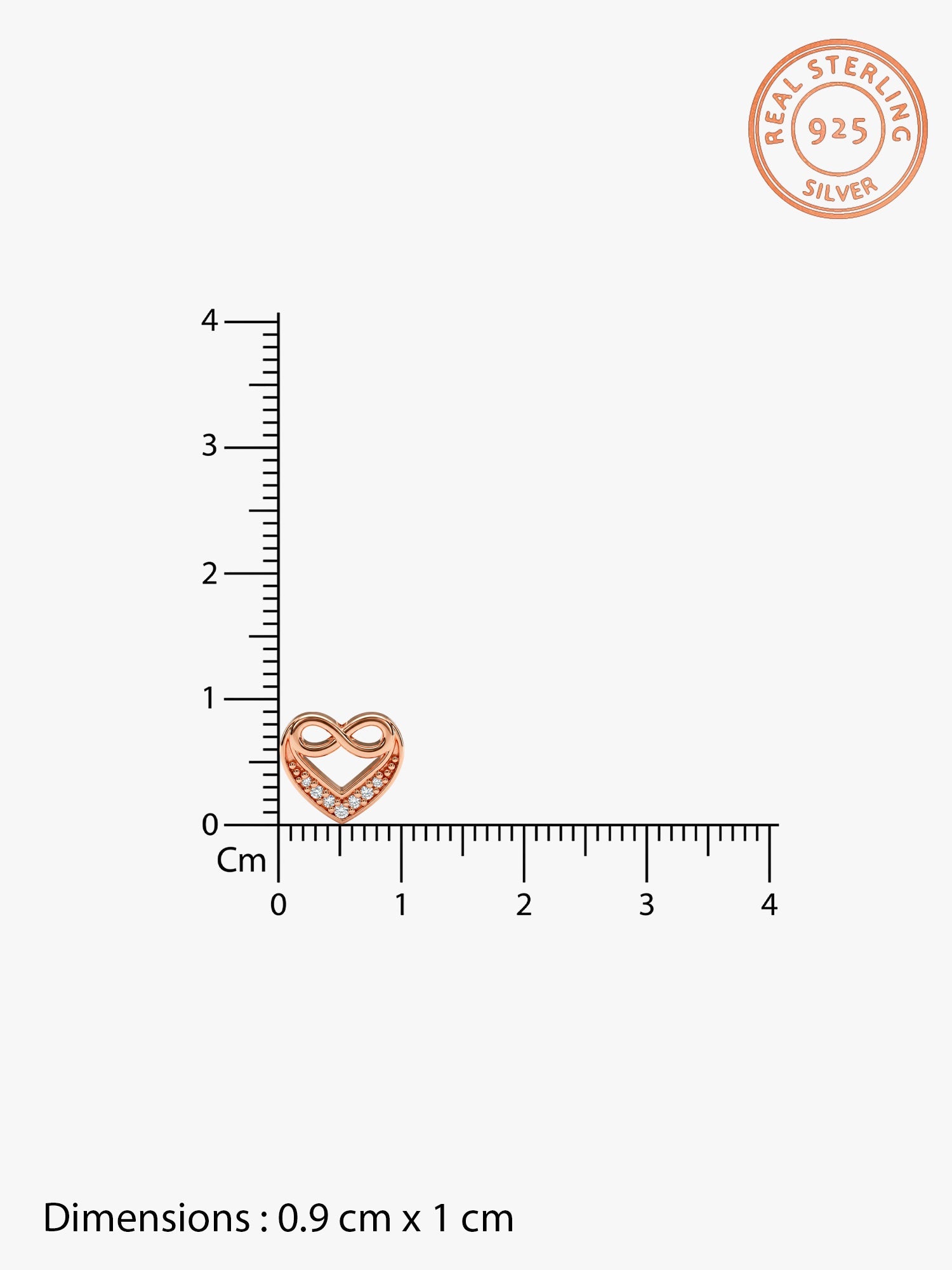 Rose Gold Infinite Love In Heart Earrings