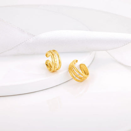 Golden Glimmering Ear Cuffs
