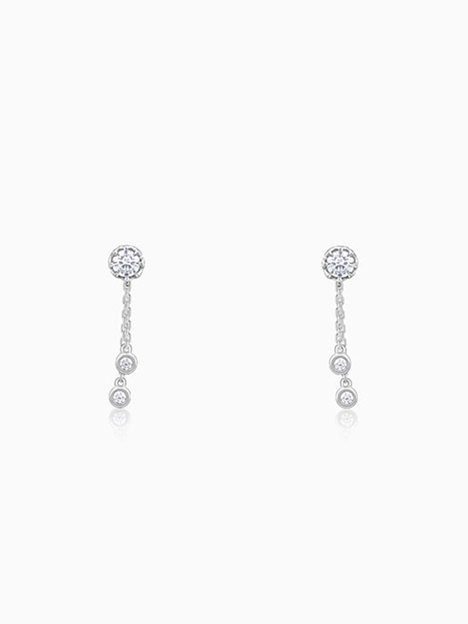 Silver Elegance On The Rise Earrings
