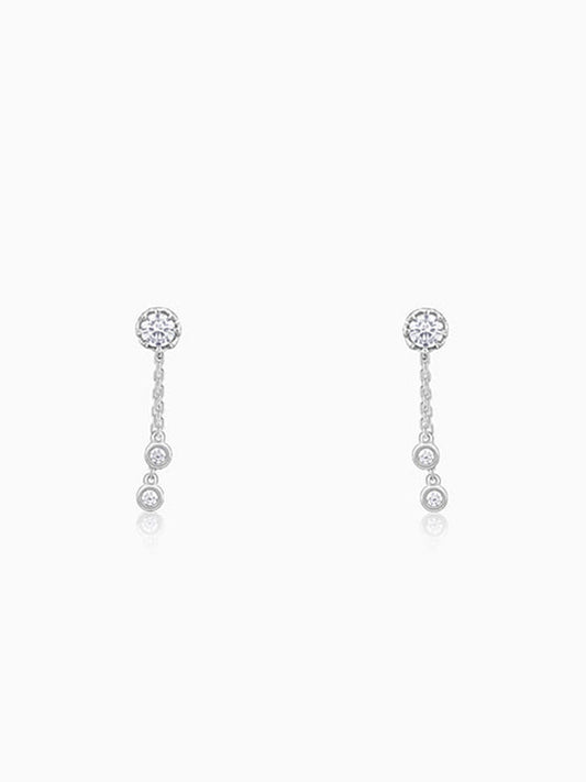 Silver Elegance On The Rise Earrings