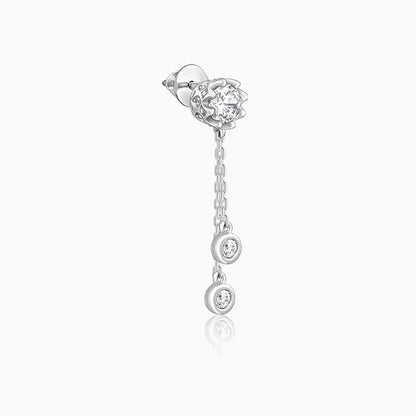 Silver Elegance On The Rise Earrings
