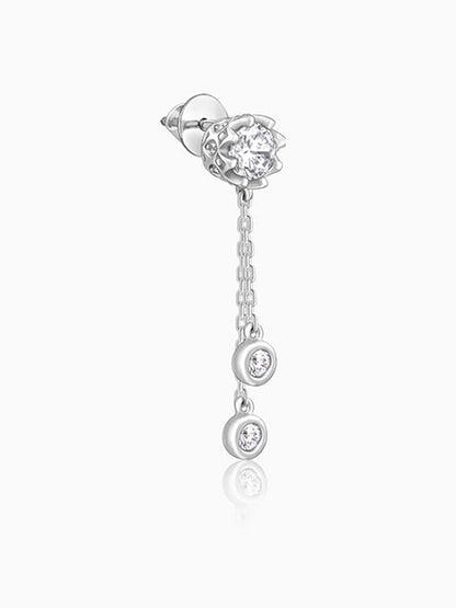 Silver Elegance On The Rise Earrings