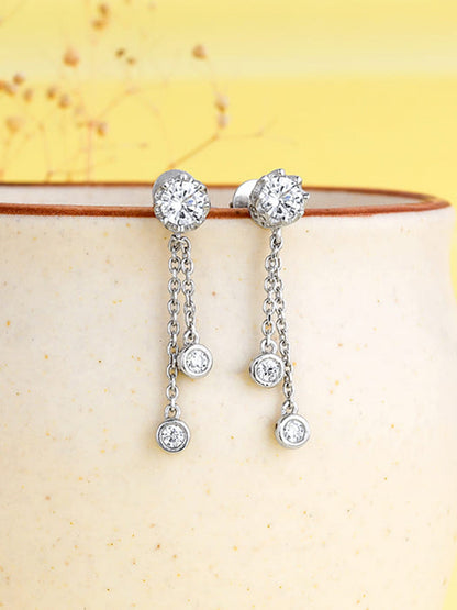 Silver Elegance On The Rise Earrings