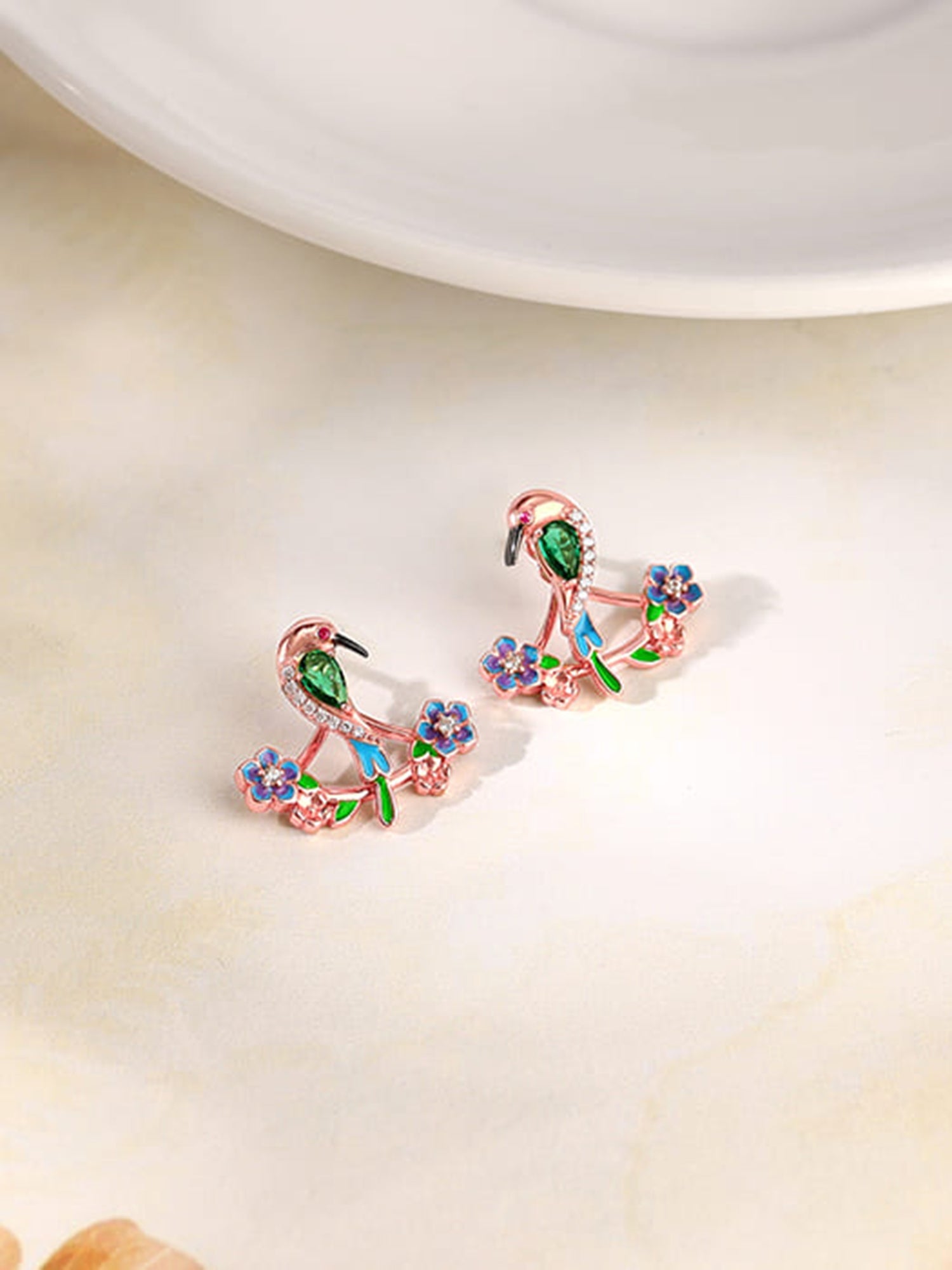 Rose Gold Bee Eater Earrings