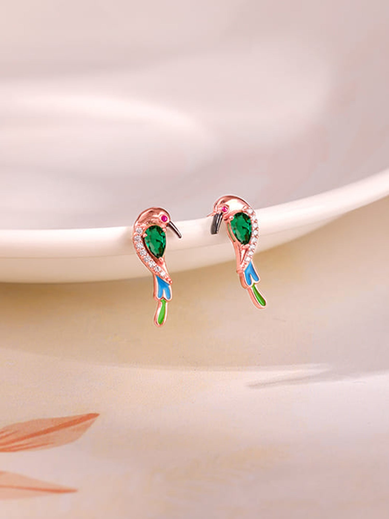 Rose Gold Bee Eater Earrings