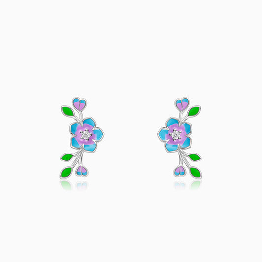 Silver Nectar Love Earrings