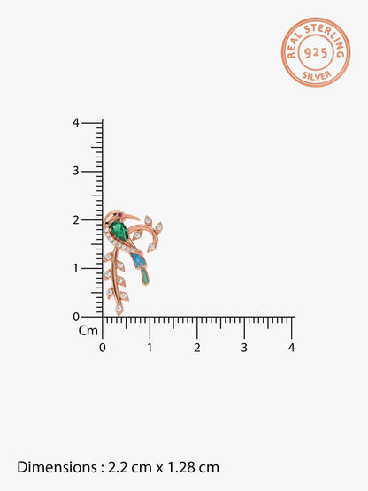 Rose Gold Lovely Bird Earrings