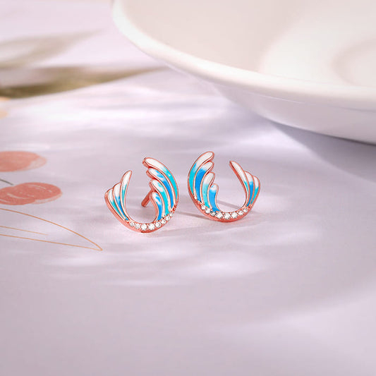 Rose Gold Spread Your Wings Earrings