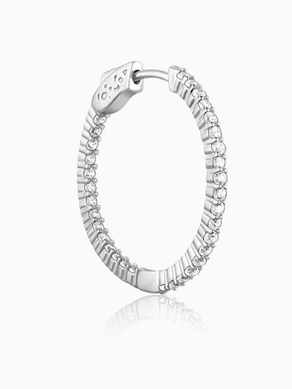 Silver Enchanted Radiance Hoops