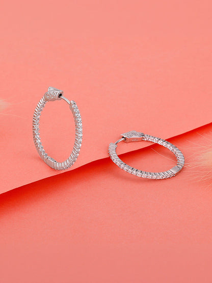 Silver Enchanted Radiance Hoops