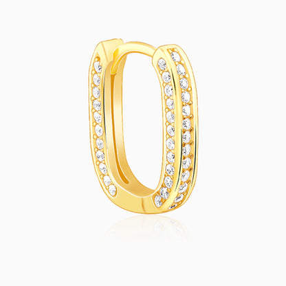 Golden Interconnected Hoop Earrings