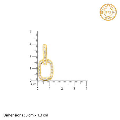 Golden Interconnected Hoop Earrings