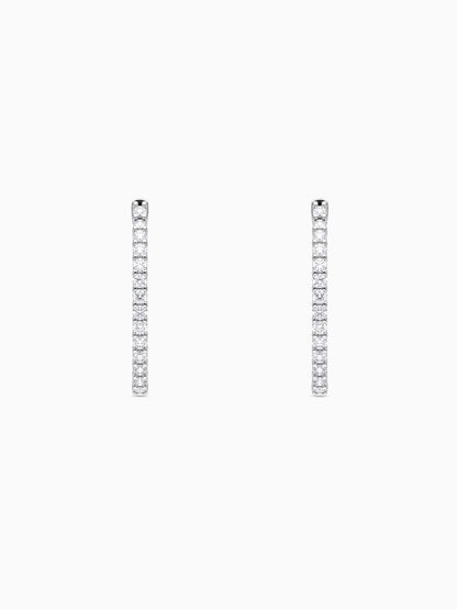 Silver Enchanted Eve Oval Hoops