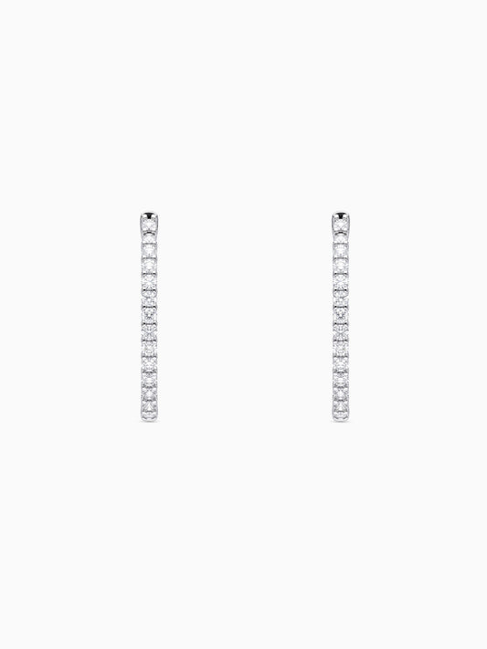 Silver Enchanted Eve Oval Hoops